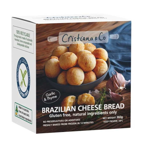 Cristiana and Co Brazilian Cheese Bread Garlic and Thyme Gluten Free