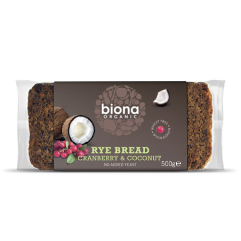 Biona Organic Rye Bread Cranberry and Coconut