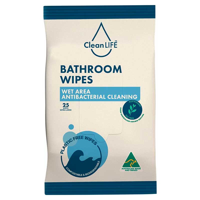 Cleanlife Bathroom Wipes - Antibacterial