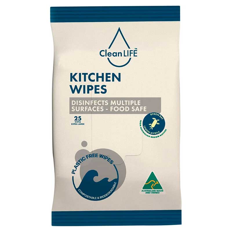 Cleanlife Kitchen Wipes - Antibacterial