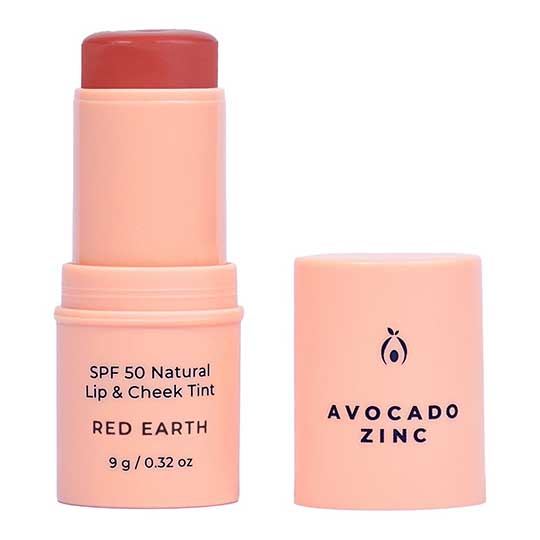 Avocado Zinc Natural Lip and Cheek Tint Red Earth