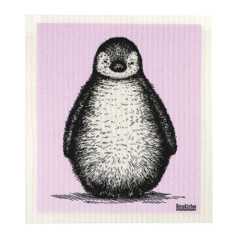 RetroKitchen 100% Compostable Sponge Cloth - Penguin