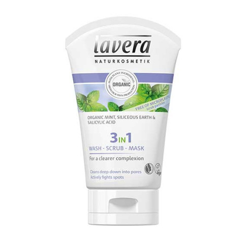 Lavera 3 in 1 Wash-Scrub-Mask Organic Peppermint
