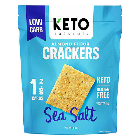 Keto Naturals Almond Flour Crackers Sea Salt