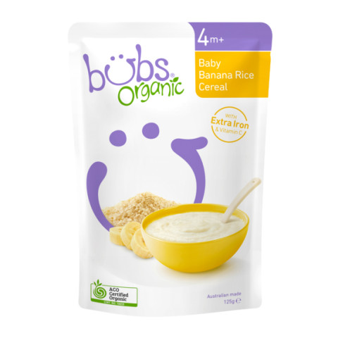 Organic Bubs Baby Banana Rice Cereal  - Clearance