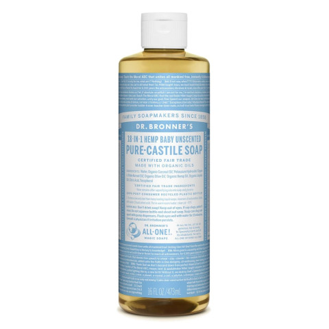 Dr Bronner's Pure Castile Soap Liquid Baby Unscented