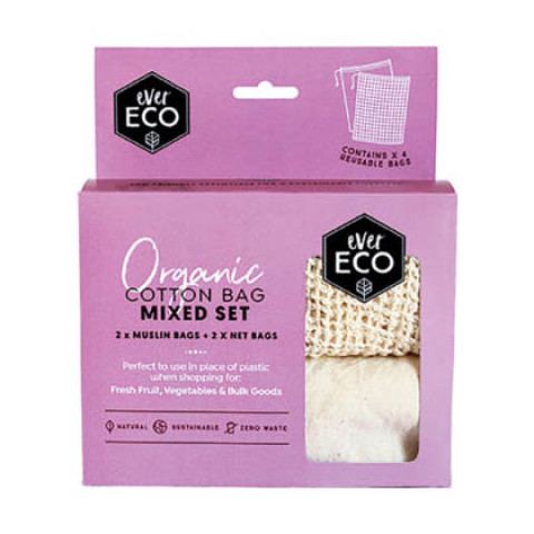 Ever Eco Reusable Produce Bags - Organic Cotton Mixed Set <br>