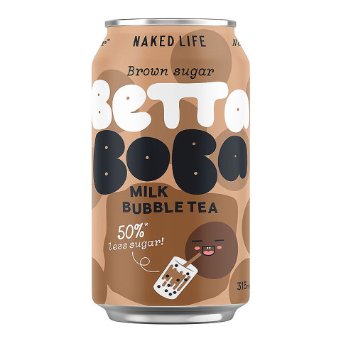 Naked Life Betta Boba Milk Bubble Tea Brown Sugar
