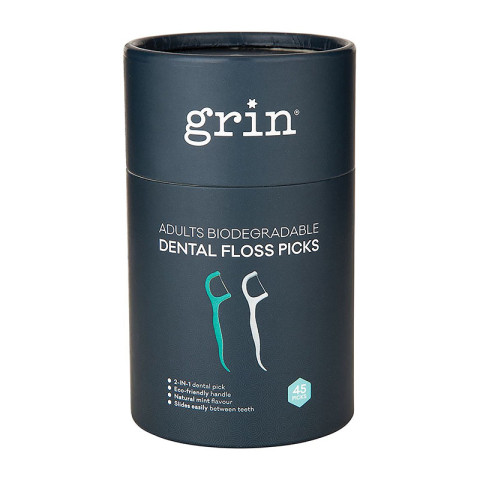 Grin Biodegradable Dental Floss Picks Adults