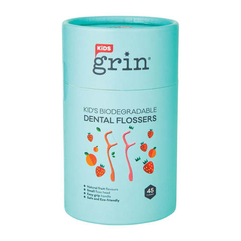Grin Biodegradable Dental Floss Picks Kids