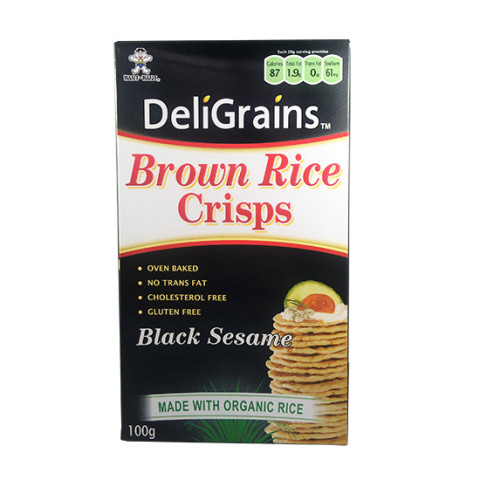 DeliGrains Black Sesame Brown Rice Crisps