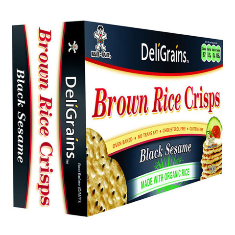 DeliGrains Brown Rice Crisps Black Sesame