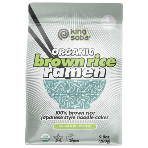 King Soba Brown Rice Ramen Noodles Organic