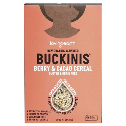 Loving Earth Buckinis Berry and Cacao Cereal