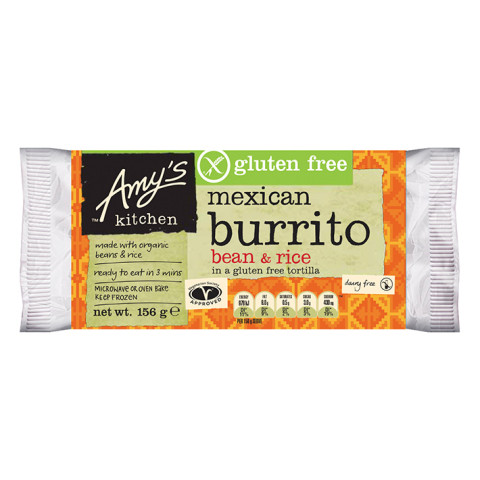 Amy’s Kitchen Burrito -  Gluten Free Bean and Ric