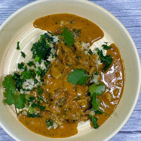 Westbourne Ln. Butter Chicken, Kale Brown Rice