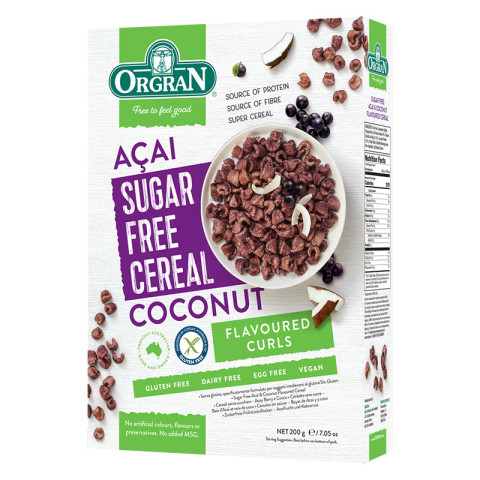 Orgran Gluten Free Cereal Acai and Coconut Sugar Free