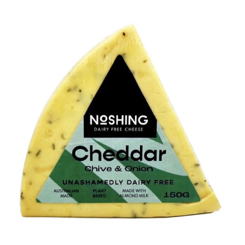 Noshing  Cheddar with Chive and Onion Plant Based