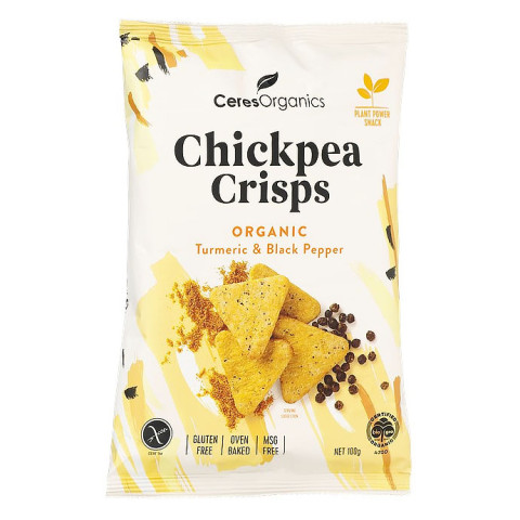 Ceres Organics Chickpea Crisps Turmeric and Black Pepper