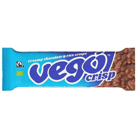 Vego Chocolate Bar Creamy Chocolate and Rice Crisps