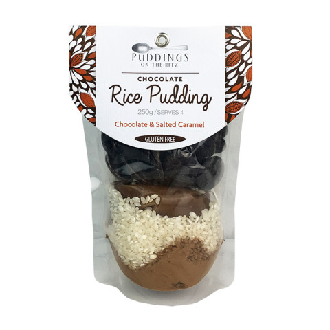 Puddings on the Ritz Rice Pudding - Chocolate Salted Caramel Mix - Clearance