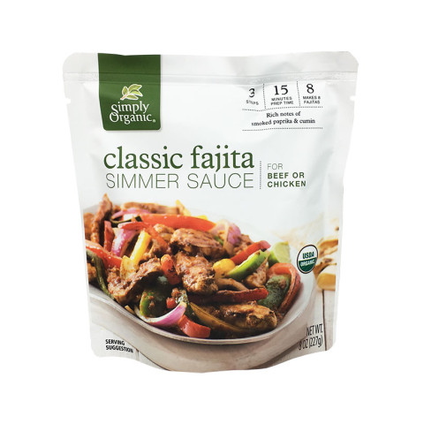 Simply Organic Classic Fajita Simmer Sauce