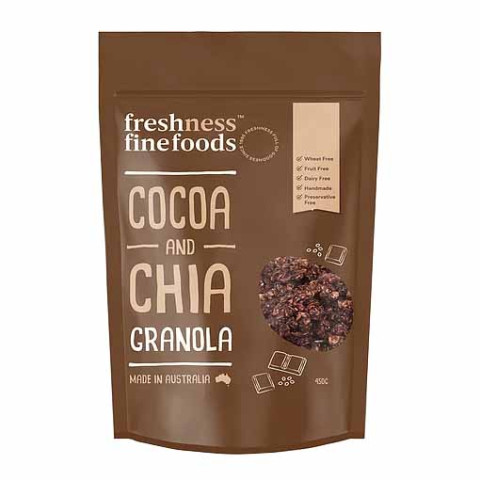 Freshness Fine Foods Cocoa and Chia Granola