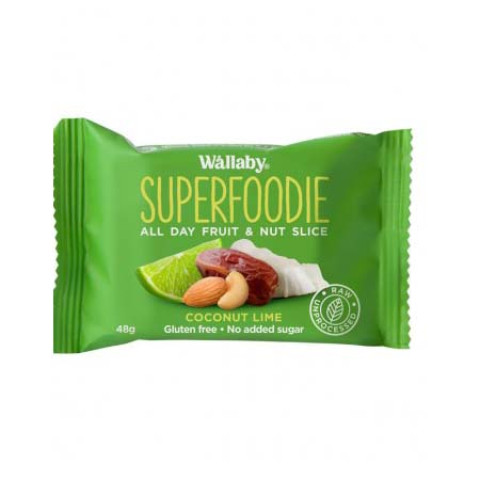 Wallaby Superfoodie Coconut Lime Slice