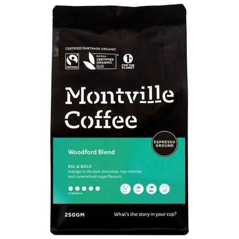 Montville Coffee Ground Espresso Woodford Blend