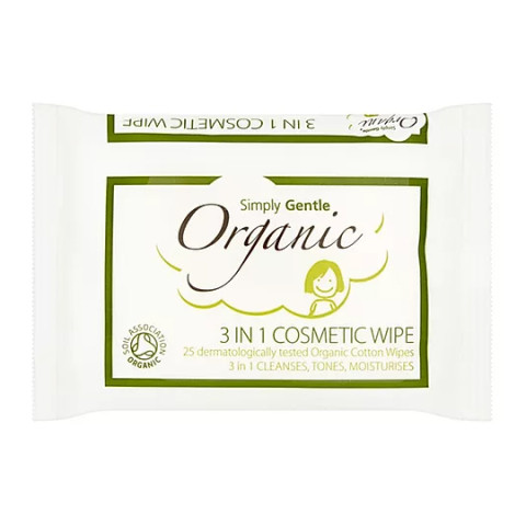 Simply Gentle Cosmetic Wipe 3 in 1 Cleanses, Tones, Moisturises