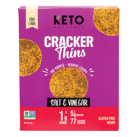 Keto Naturals Cracker Thins Salt and Vinegar