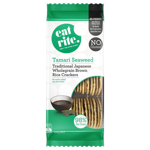 Eatrite Crackers Brown Rice - Tamari and Seaweed