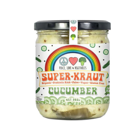Peace Love and Vegetables Cucumber SuperKraut