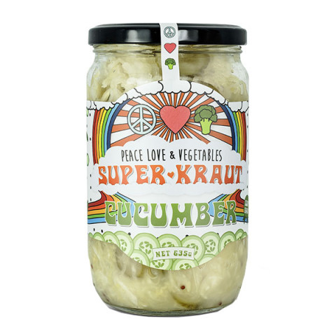 Peace Love and Vegetables Cucumber SuperKraut
