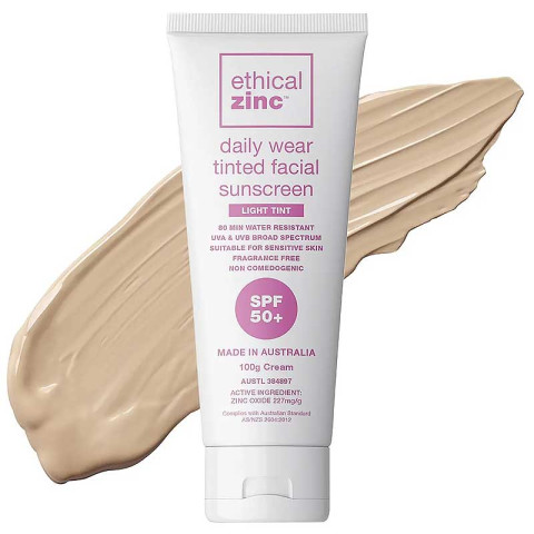 Ethical Zinc Daily Wear Tinted Facial Sunscreen Light Tint 50