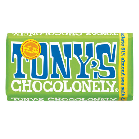 Tony's Chocolonely Dark Almond Sea Salt Chocolate