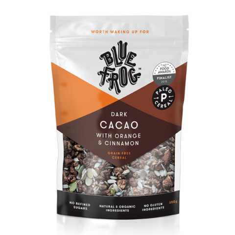 Blue Frog Dark Cacao, Orange and Cinnamon Paleo Cereal - Clearance