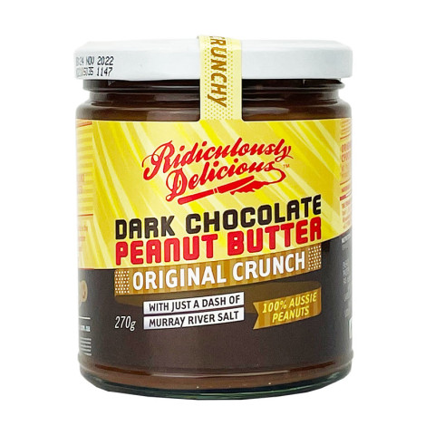 Ridiculously Delicious Dark Choc Original Crunch Peanut Butter
