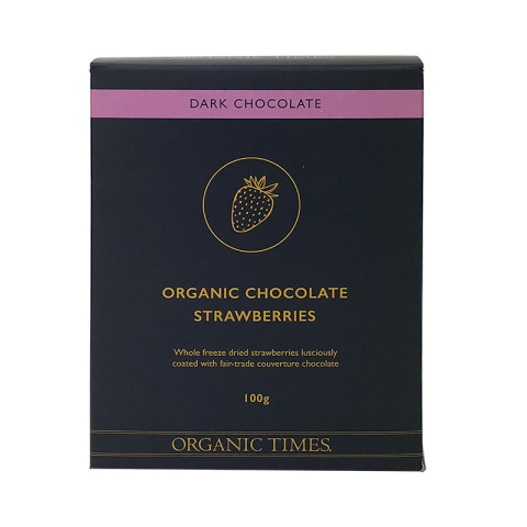 Organic Times Dark Chocolate Strawberries