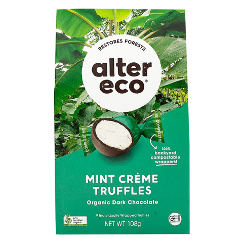 Alter Eco Dark Mint Creme Truffles Chocolate