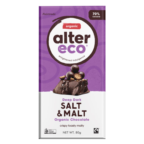 Alter Eco Dark Salt and Malt Chocolate