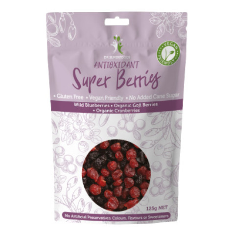 Dr Superfoods Dried Antioxidant Super Berries Blueberries, Goji and Cranberries