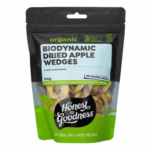 Honest to Goodness Dried Apple Wedges Biodynamic