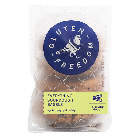 Gluten Freedom Everything Sourdough Bagels Gluten Free - Frozen