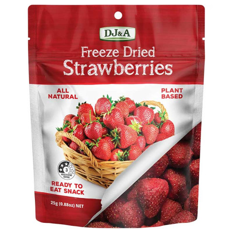 DJ and A Freeze Dried Strawberries