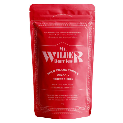 Mt Wilder Berries Frozen Organic Wild Cranberries