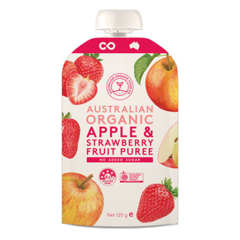 Australian Organic Food Co. Fruit Puree Apple Strawberry