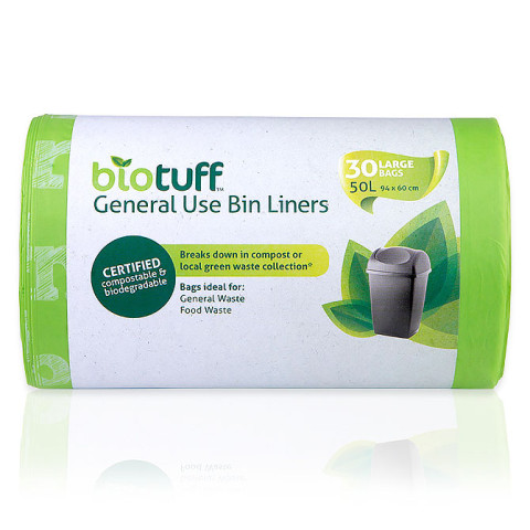 BioTuff General Use Bin Liners - Large 60L