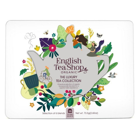 English Tea Shop Gift Pack Organic Luxury Collection White Tin