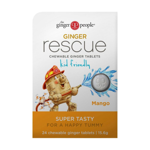 The Ginger People Ginger Rescue Chewable Tablets Mango